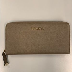 Tan Leather Calvin Klein Wallet